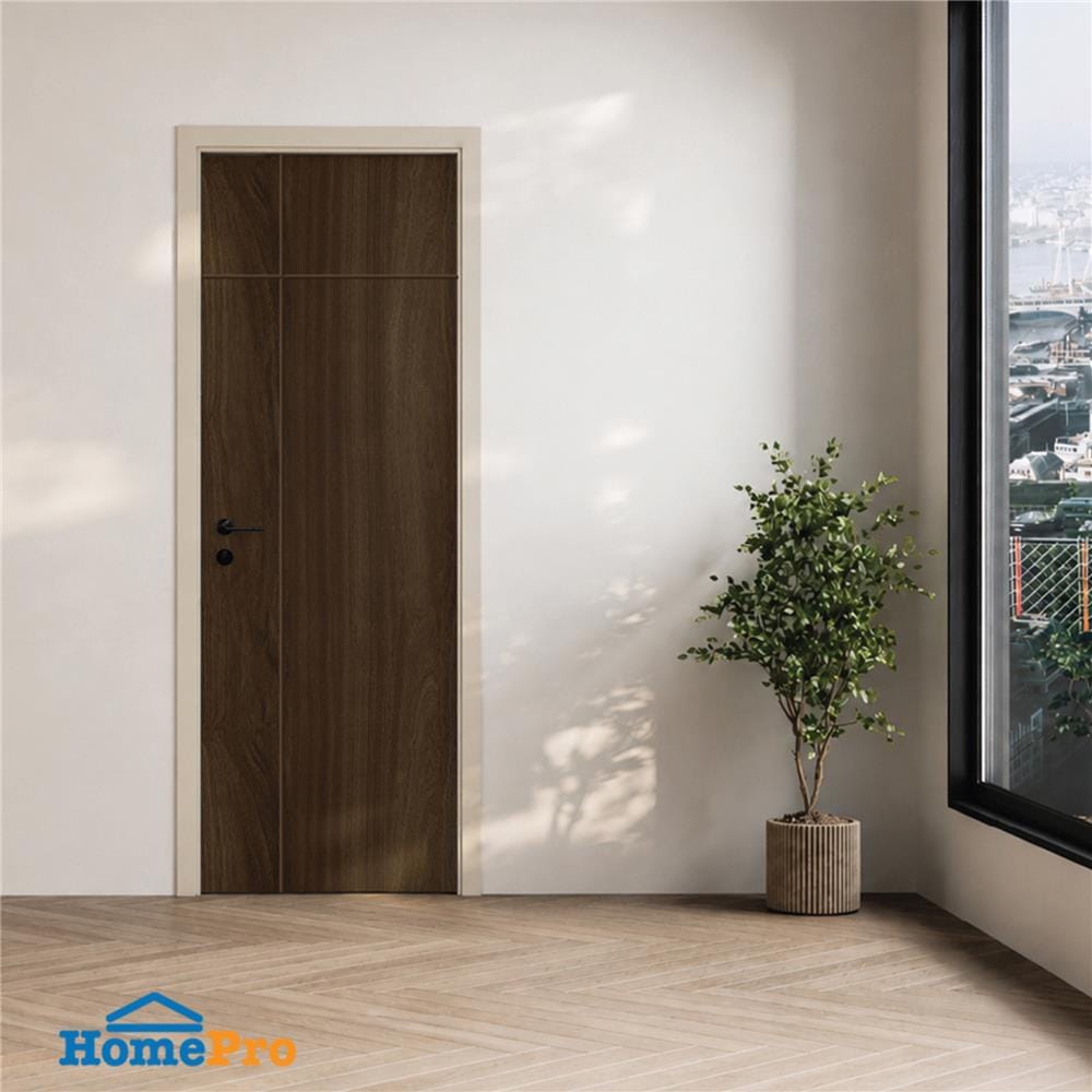 ประตูภายใน SPC ไม่เจาะลูกบิด INTO SPEC INTERSECT 70x200 ซม. สี AFRICAN SAPELE