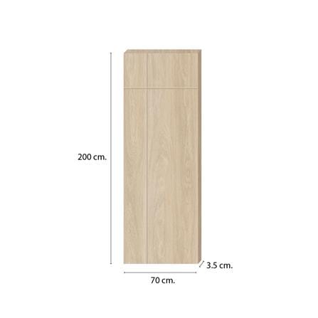 ประตูภายใน SPC ไม่เจาะลูกบิด INTO SPEC INTERSECT 70x200 ซม. สี CREMIA_3