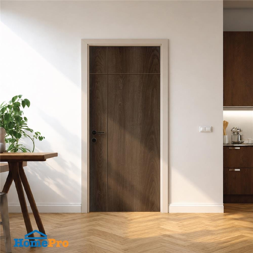 ประตูภายใน SPC ไม่เจาะลูกบิด INTO SPEC INTERSECT 90x200 ซม. สี AFRICAN SAPELE