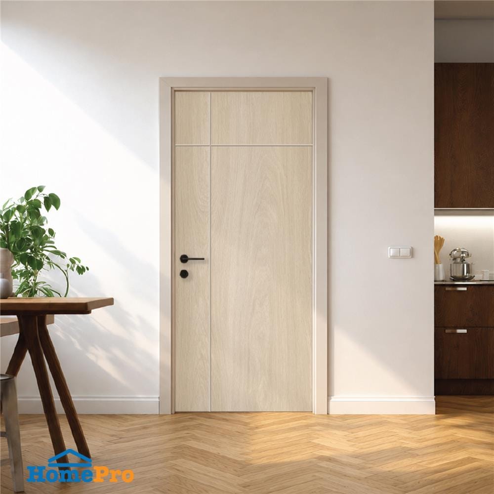 ประตูภายใน SPC ไม่เจาะลูกบิด INTO SPEC INTERSECT 90x200 ซม. สี CREMIA