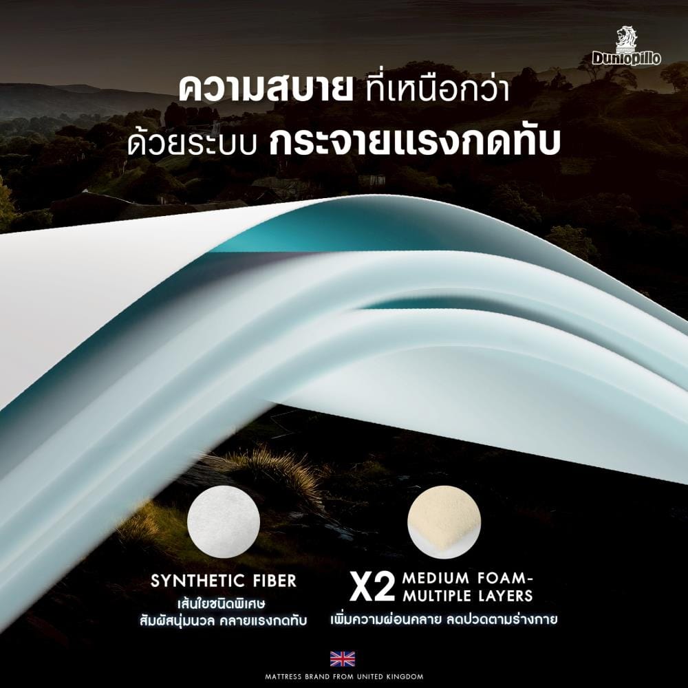 ที่นอนสปริง 3.5 ฟุต DUNLOPILLO ASHBOURNE