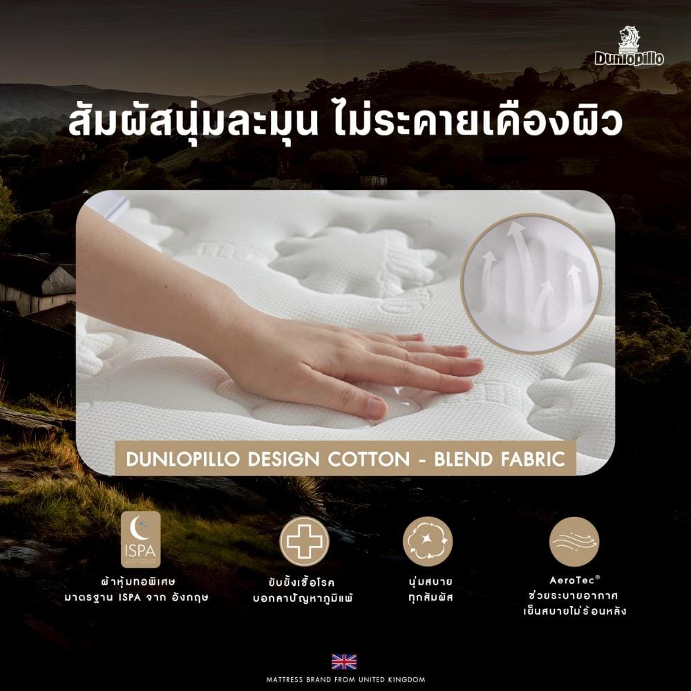 ที่นอนสปริง 3.5 ฟุต DUNLOPILLO ASHBOURNE