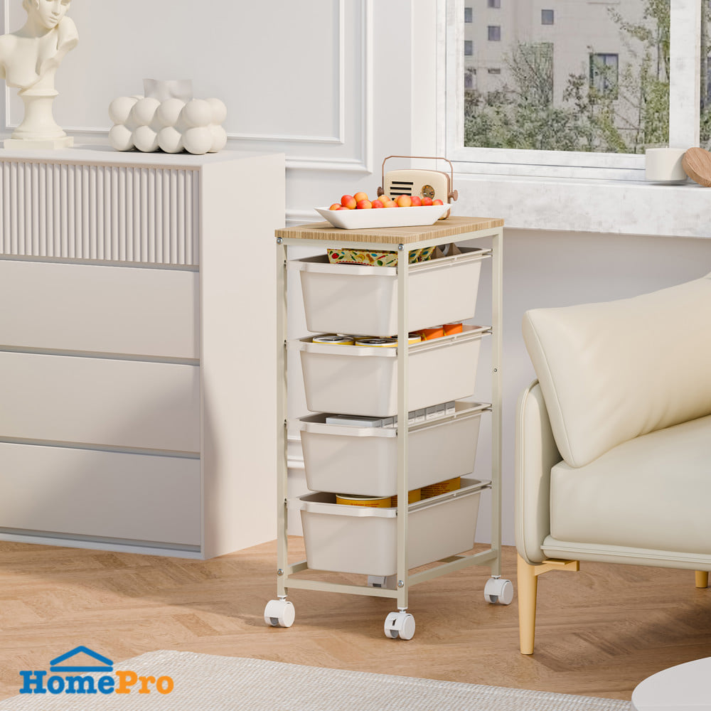 ชั้นลิ้นชัก 4 ชั้น STACKO NORDIC 38.6x24.6x67.3 ซม. สีขาว