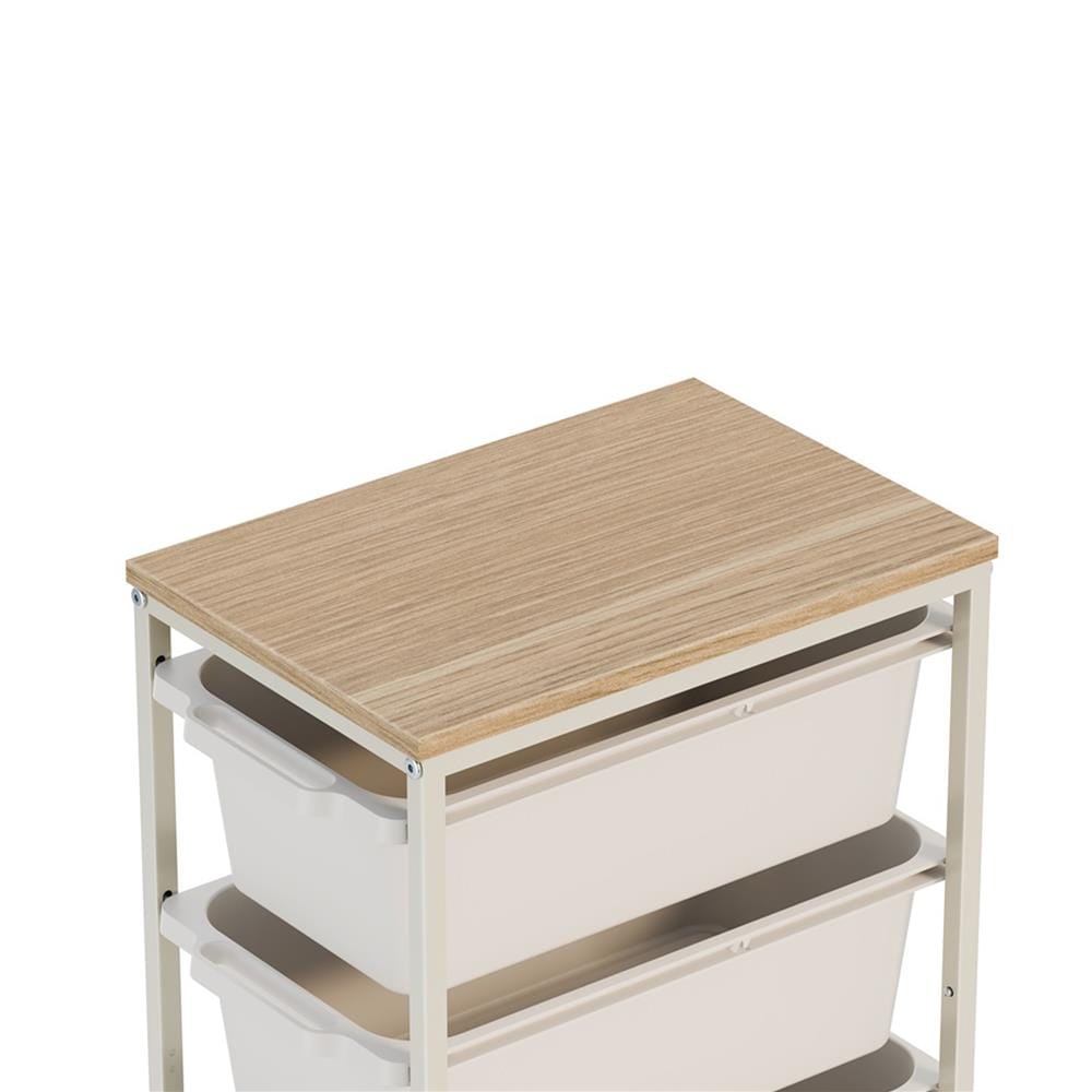 ชั้นลิ้นชัก 4 ชั้น STACKO NORDIC 38.6x24.6x67.3 ซม. สีขาว