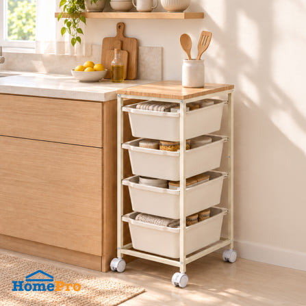 ชั้นลิ้นชัก 4 ชั้น STACKO NORDIC 38.6x24.6x67.3 ซม. สีขาว_0