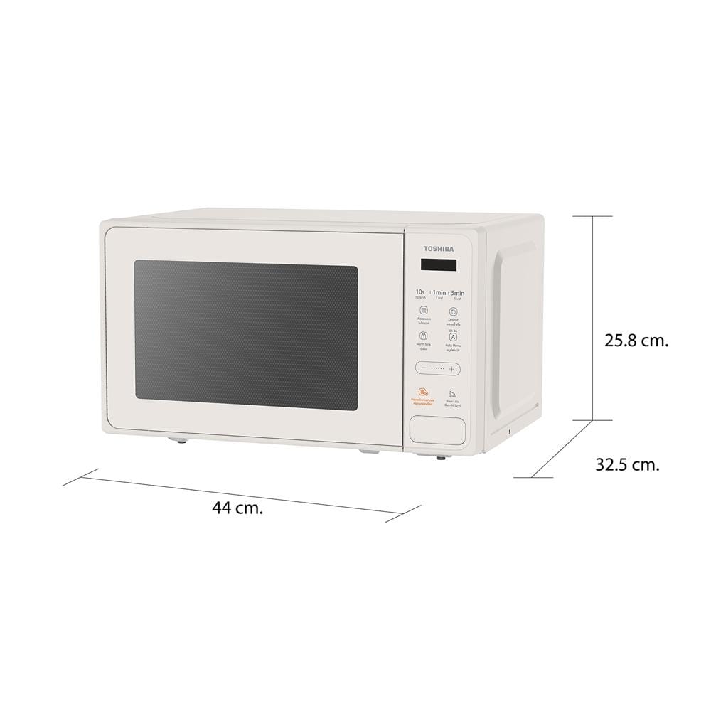 ไมโครเวฟ TOSHIBA MM2-EM20PC(IV) 20 ลิตร สีครีม
