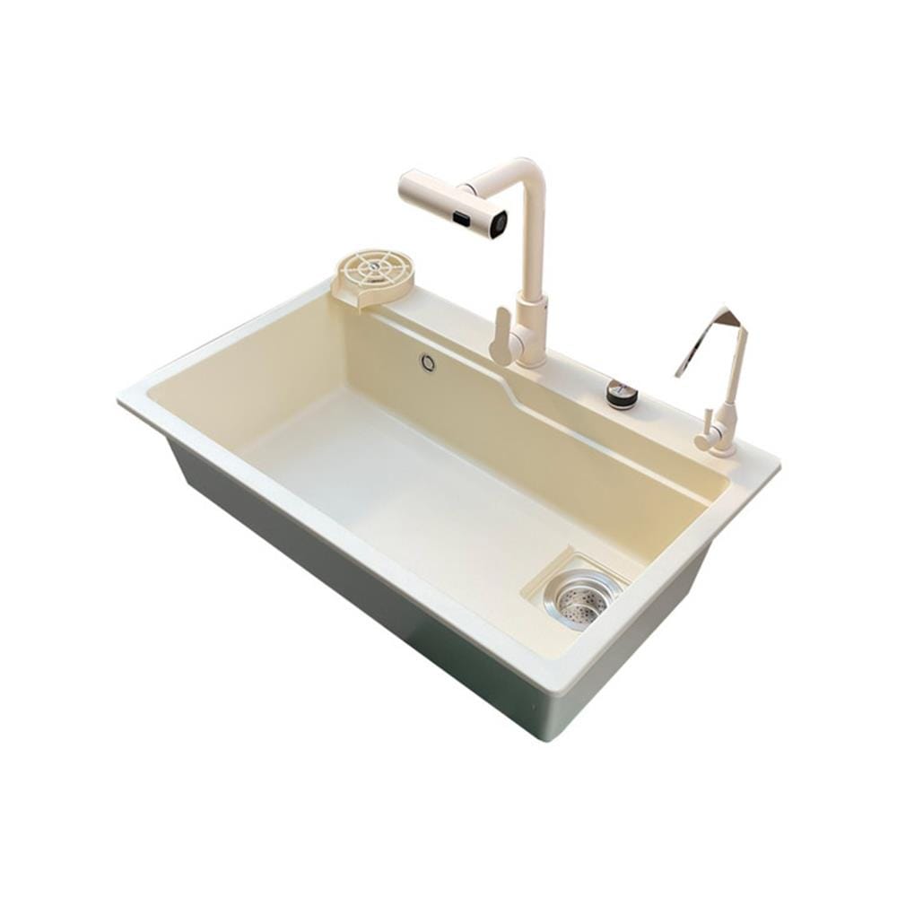 ซิงค์ฝัง 1 หลุม S-FLO NL0063 GRANITE 80x50 ซม. สีครีม