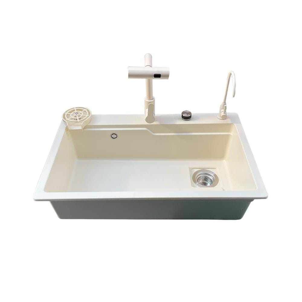 ซิงค์ฝัง 1 หลุม S-FLO NL0063 GRANITE 80x50 ซม. สีครีม