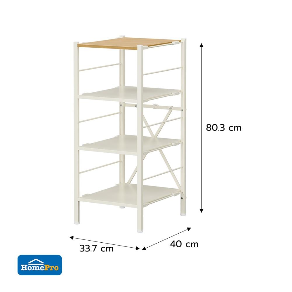 ชั้นวางของ 4 ชั้น STACKO NORDIC 33.7x40x80.3 ซม. สีขาว