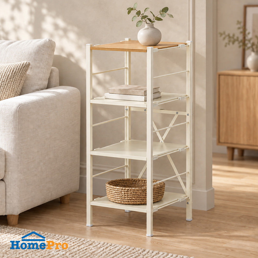 ชั้นวางของ 4 ชั้น STACKO NORDIC 33.7x40x80.3 ซม. สีขาว