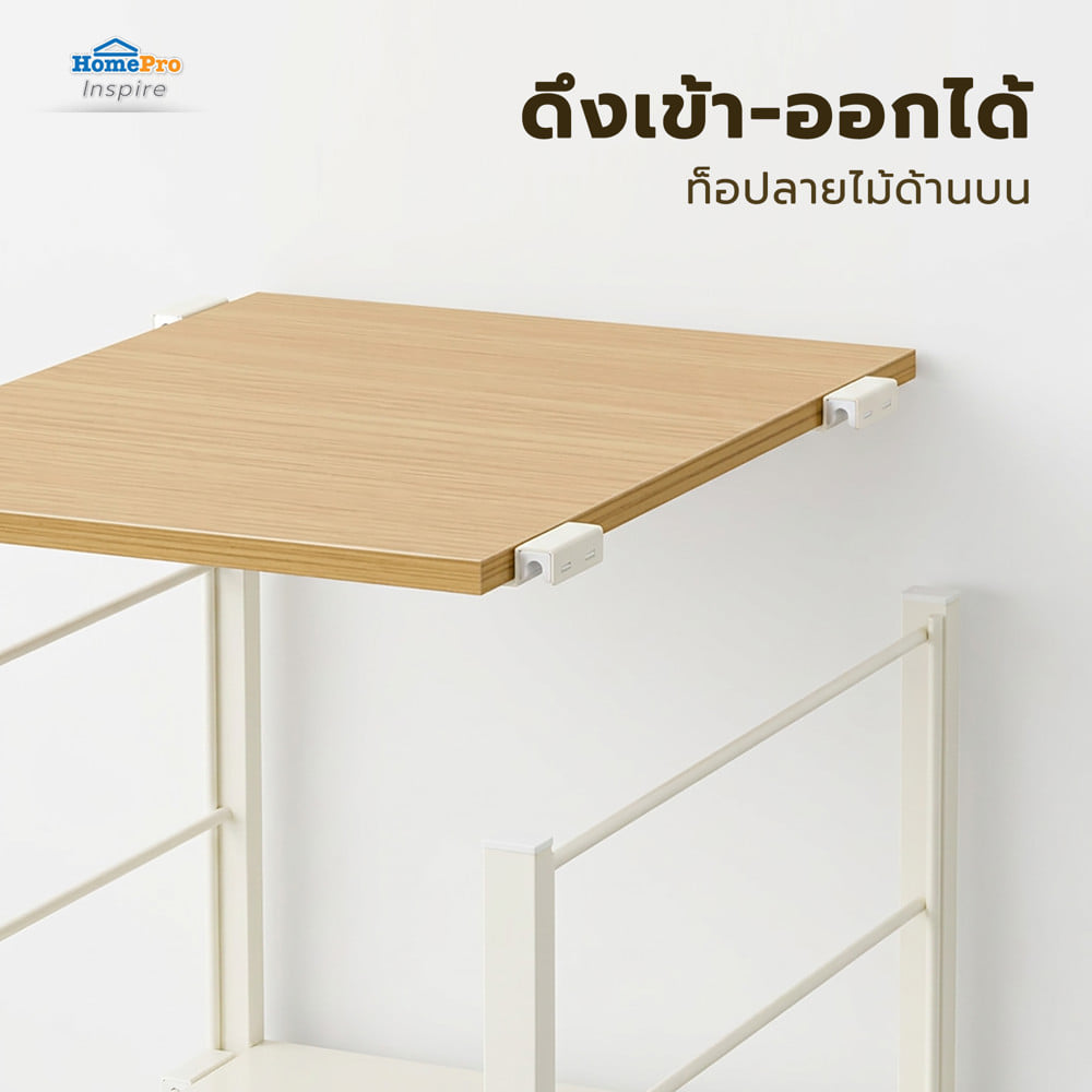 ชั้นวางของ 4 ชั้น STACKO NORDIC 33.7x40x80.3 ซม. สีขาว