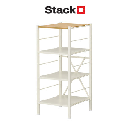 ชั้นวางของ 4 ชั้น STACKO NORDIC 33.7x40x80.3 ซม. สีขาว_1