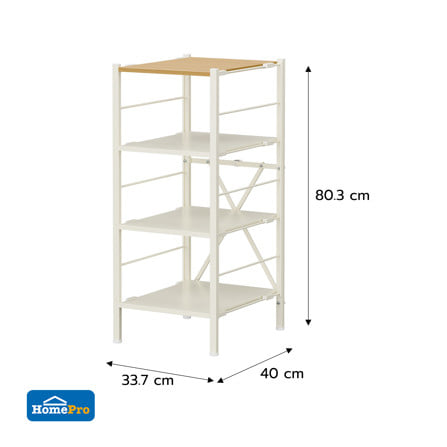 ชั้นวางของ 4 ชั้น STACKO NORDIC 33.7x40x80.3 ซม. สีขาว_10