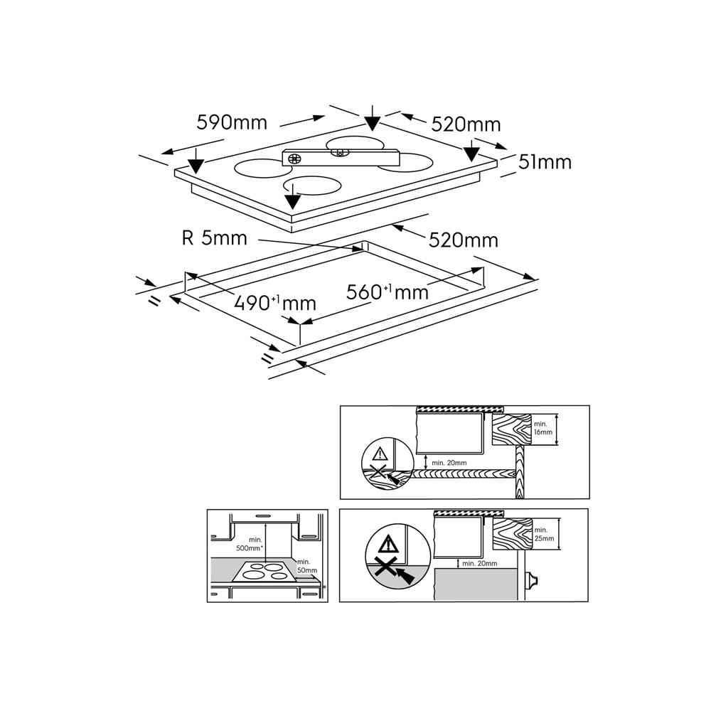 เตาฝังอินดักชั่น ELECTROLUX EHI6355BF 60 ซม.