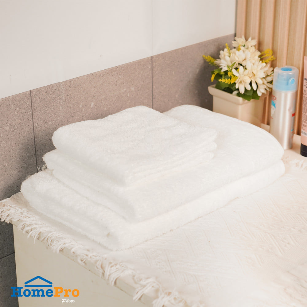 ผ้าขนหนู HOME LIVING STYLE MIKA 15x32 นิ้ว สี WHITE