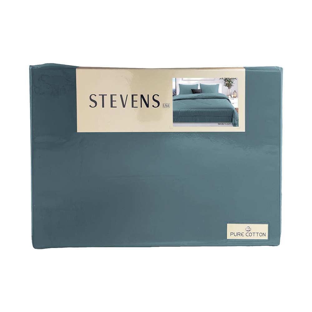 ชุดผ้าปูที่นอน 3.5 ฟุต (ชุด 3 ชิ้น) STEVENS PURE COTTON EK01BL