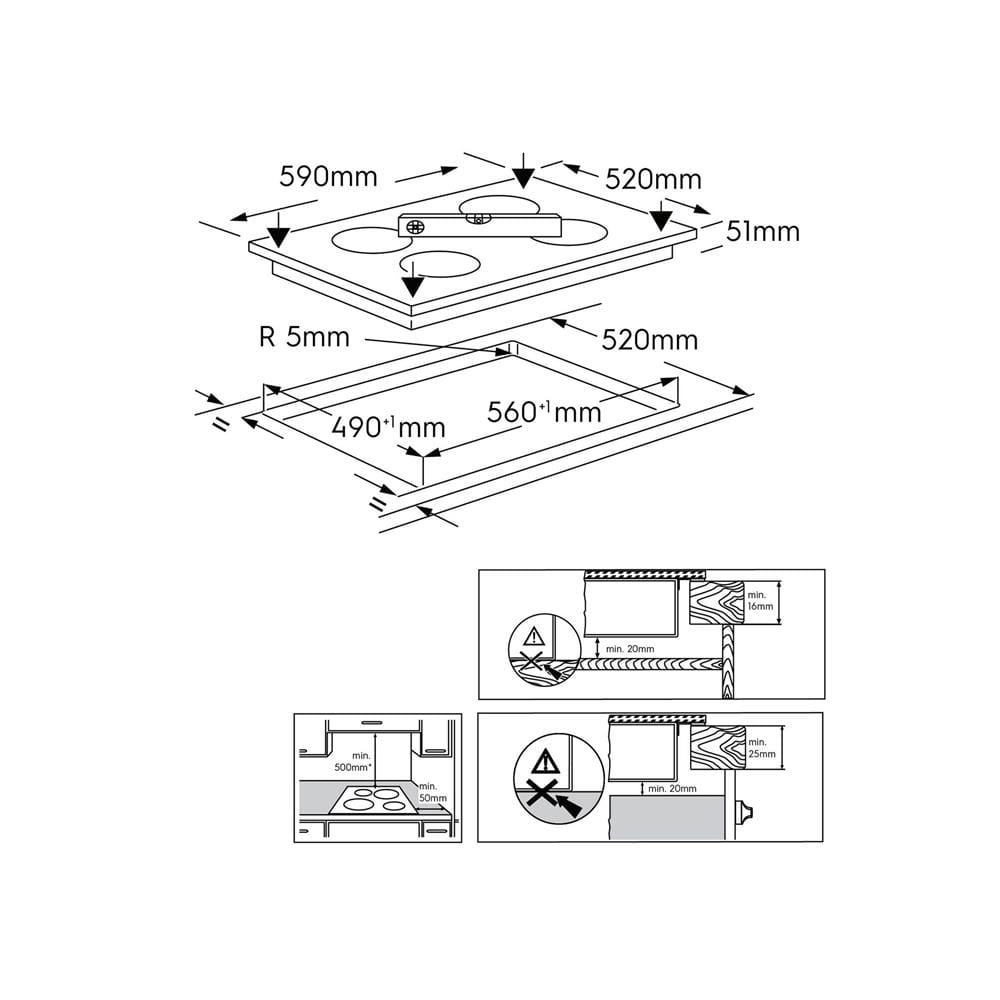 เตาฝังอินดักชั่น ELECTROLUX EHI6453BF 60 ซม.