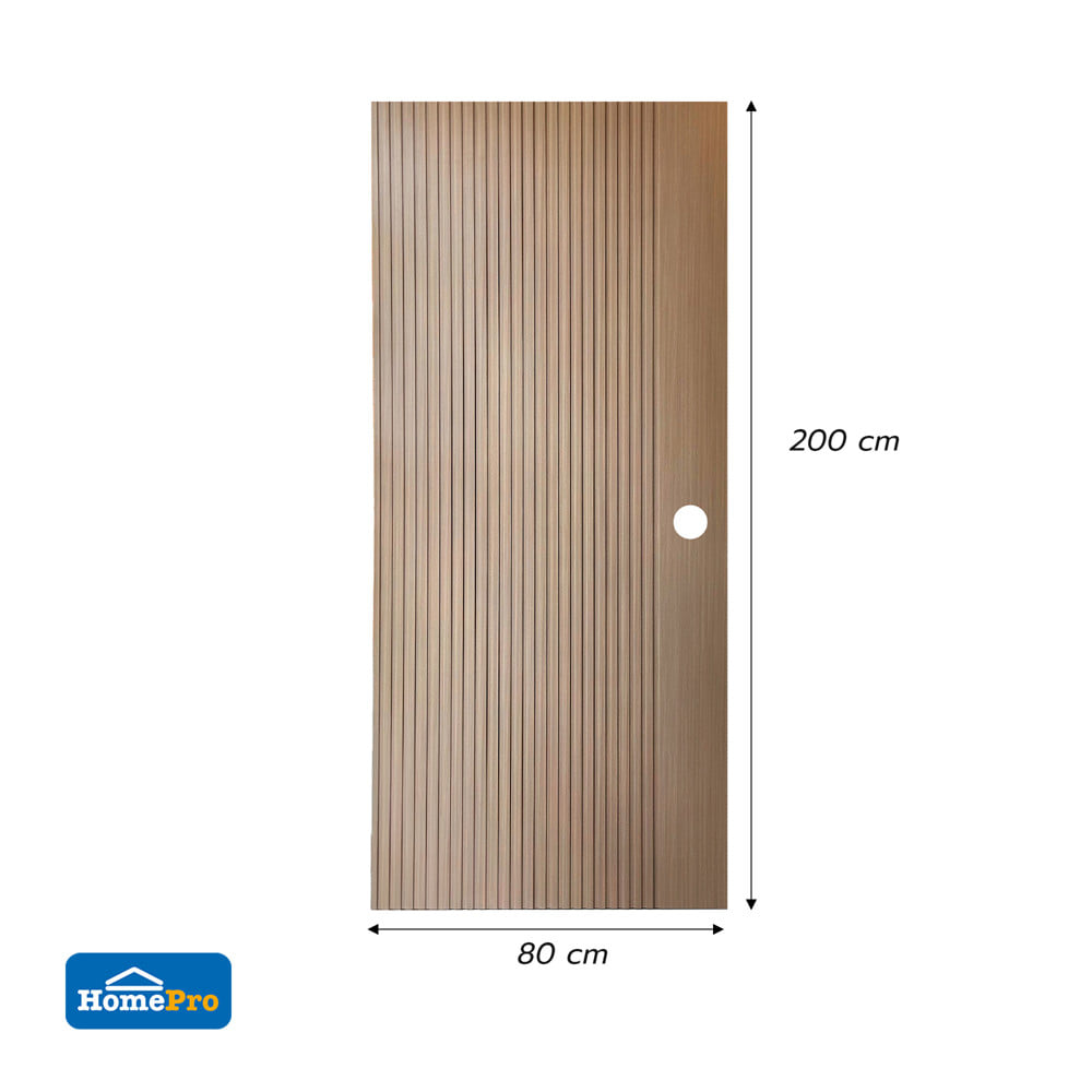 ประตูภายใน WPC AZLE PZW01 80x200 ซม. เจาะลูกบิด สี WARM WALNUTS