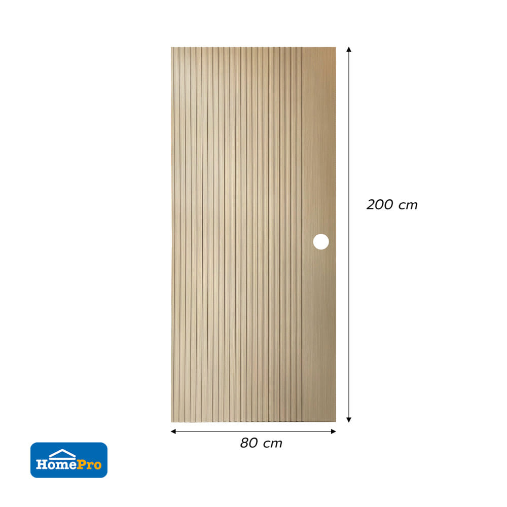 ประตูภายใน WPC เจาะลูกบิด AZLE PZW01 80x200 ซม. สี LIGHT BEECH