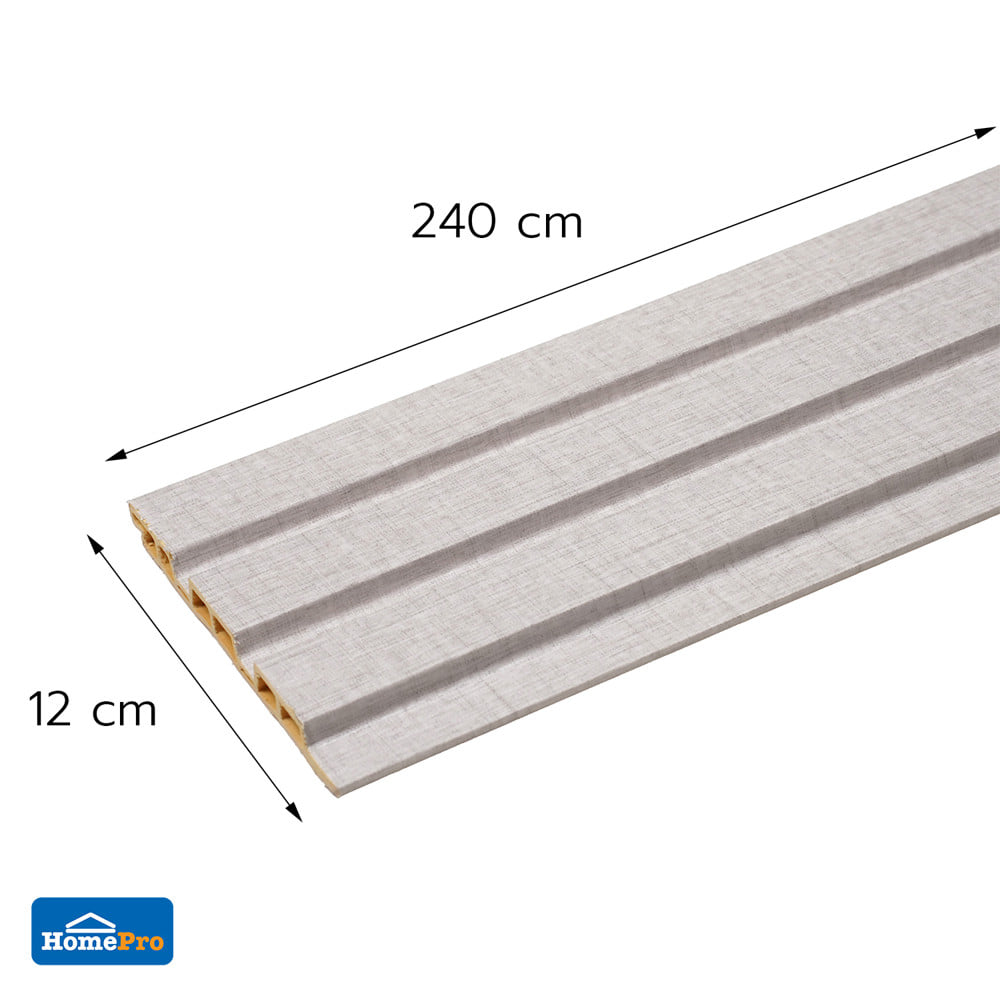 แผ่นผนัง PVC CROBERN JF178-FZ12 12x1.2x240 ซม. สีเทา