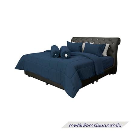 ชุดผ้าปูที่นอน 6 ฟุต (ชุด 6 ชิ้น) PICASSO PB NANO SILK สี NAVY BLUE_1