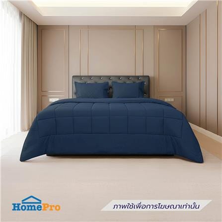 ชุดผ้าปูที่นอน 6 ฟุต (ชุด 6 ชิ้น) PICASSO PB NANO SILK สี NAVY BLUE_0
