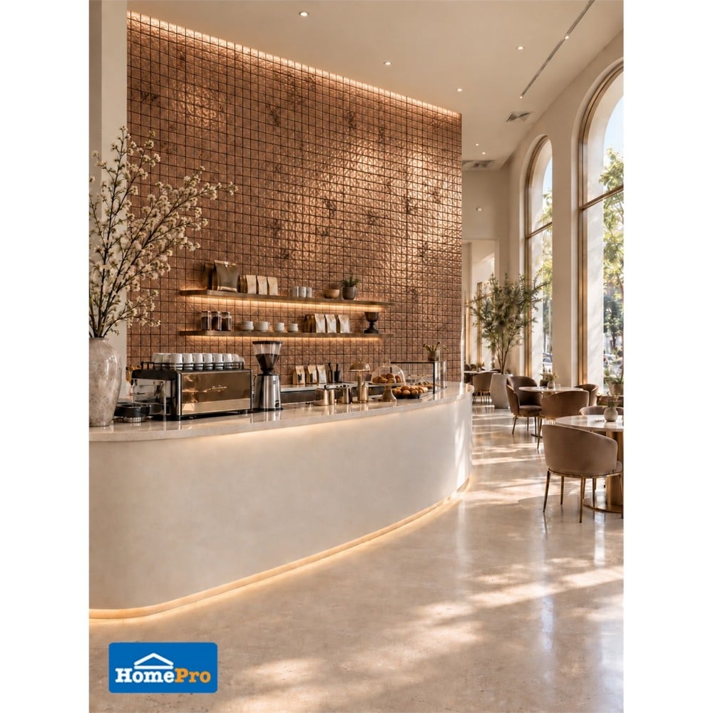 โมเสค มีกาวในตัว 30x30 ซม. TARA COPPER STONE
