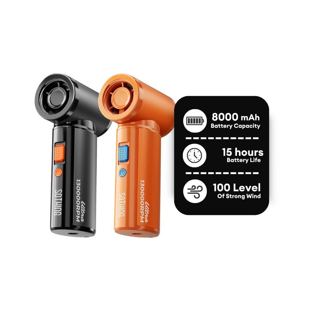 พัดลมพกพา 1 นิ้ว SOTHING VIOLENT FAN ULTRA สีส้ม