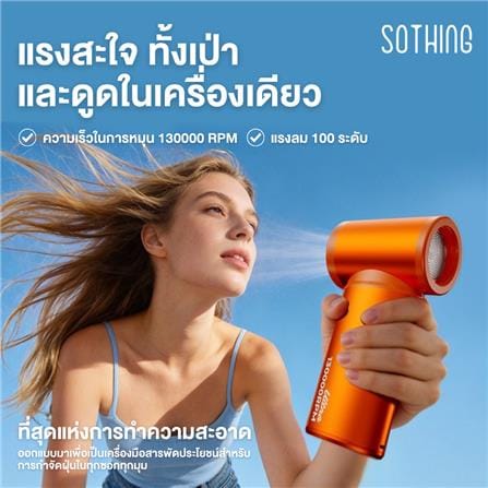 พัดลมพกพา 1 นิ้ว SOTHING VIOLENT FAN ULTRA สีส้ม_4
