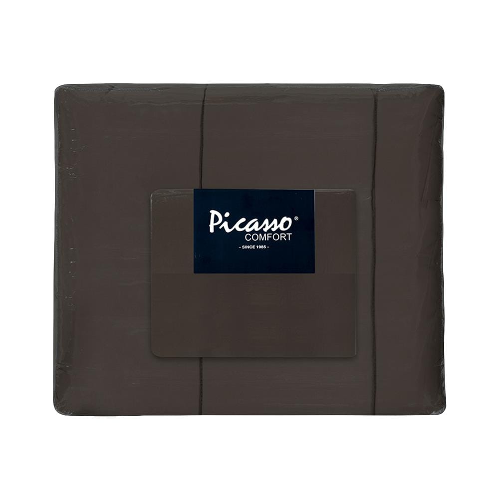 ชุดผ้าปูที่นอน 6 ฟุต (ชุด 6 ชิ้น) PICASSO PB NANO SILK สี DARK BROWN