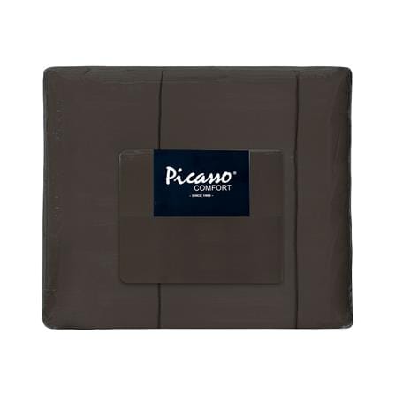 ชุดผ้าปูที่นอน 6 ฟุต (ชุด 6 ชิ้น) PICASSO PB NANO SILK สี DARK BROWN_3