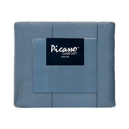 ชุดผ้าปูที่นอน 6 ฟุต (ชุด 6 ชิ้น) PICASSO PB NANO SILK สี BLUE_3