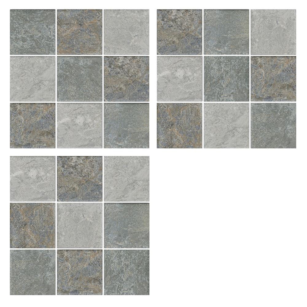 โมเสคพอร์ซเลน 30x30 ซม. COTTO 4SR1-เอิร์ธ อะซูไรต์มิกเทา