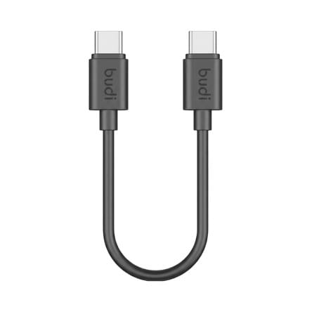 สายชาร์จ TYPE-C TO TYPE-C BUDI MINI 0.25 เมตร สีเทา