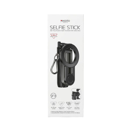 ไม้เซลฟี่ BLUETOOTH 2IN1 พร้อมขาตั้งและรีโมทไร้สาย YESIDO สีดำ_1