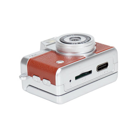 กล้องมินิพกพา พร้อมจอพับเซลฟี่ HOMEPRO สีน้ำตาล_5