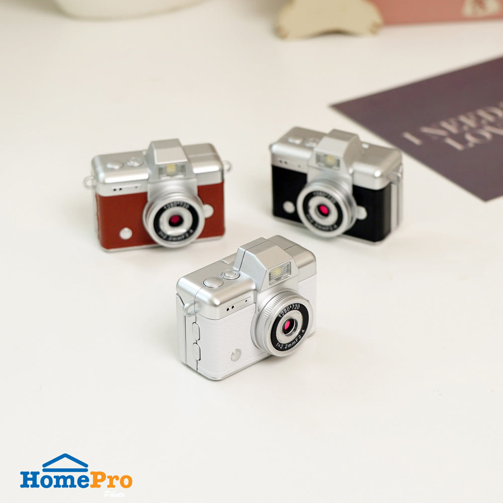 กล้องมินิพกพา พร้อมจอพับเซลฟี่ HOMEPRO สีขาว