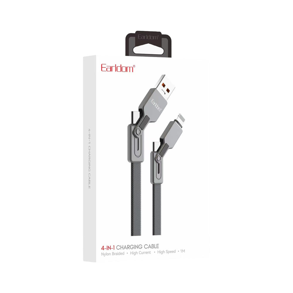 สายชาร์จ 4IN1 EARLDOM 1 เมตร สีดำ