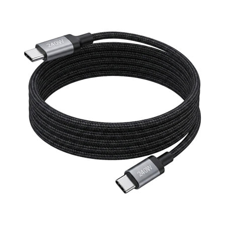 สายชาร์จ TYPE-C TO TYPE-C FAST CHARGE HOMEPRO 1.5 เมตร สีดำ