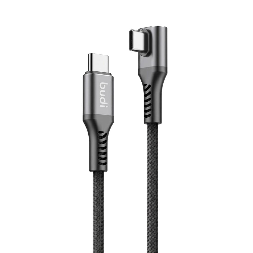 สายชาร์จ TYPE-C TO TYPE-C BUDI ANGLE 1.2 เมตร สีดำ