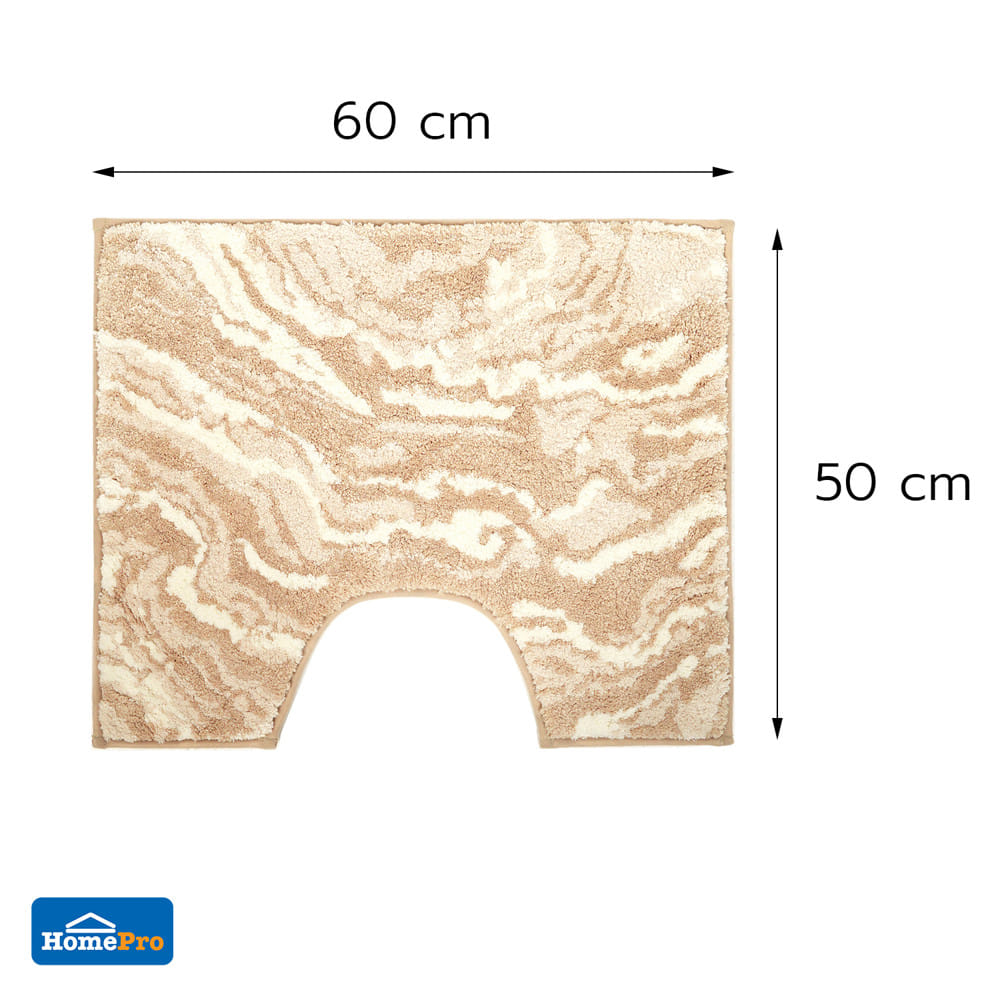 พรมห้องน้ำ HOME LIVING STYLE AURA 50x60 ซม. สีครีม