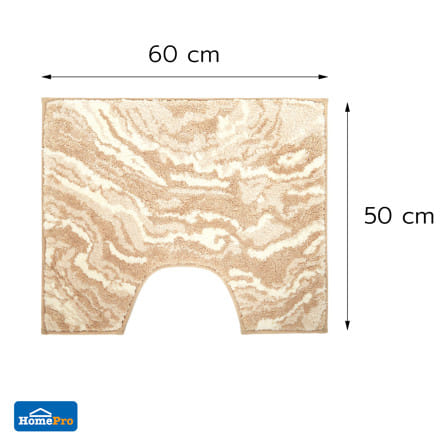 พรมห้องน้ำ HOME LIVING STYLE AURA 50x60 ซม. สีครีม_5
