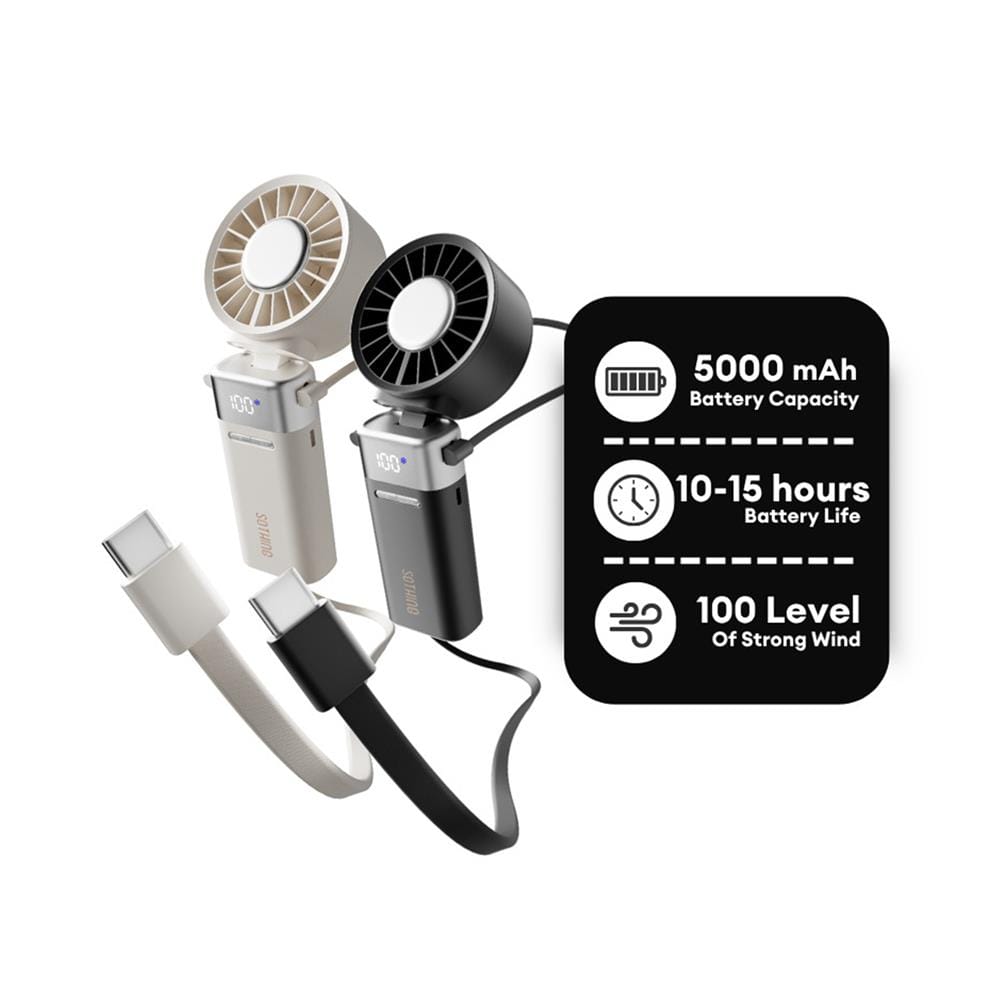 พัดลมพกพา 1 นิ้ว SOTHING HANDHELD FAN ICE-Z POWER 2 สีขาว