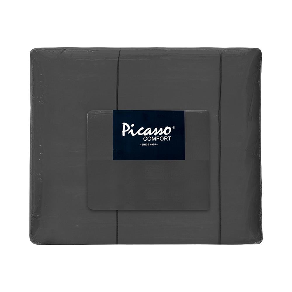 ชุดผ้าปูที่นอน 6 ฟุต (ชุด 6 ชิ้น) PICASSO PB NANO SILK สี GREY