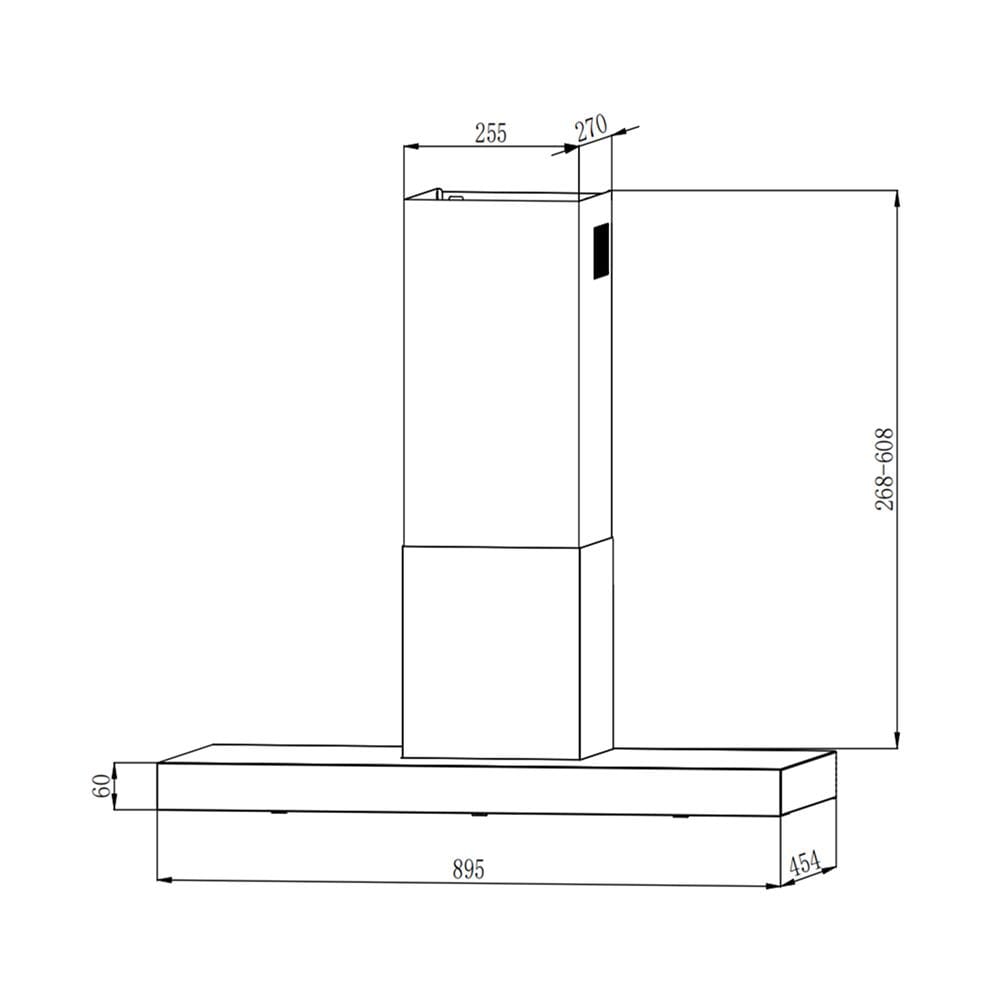 เครื่องดูดควันกระโจม LINEA LDH 90 BK 90 ซม.