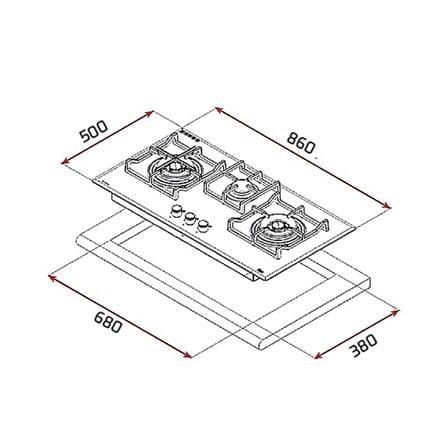เตาฝังแก๊ส TEKA GTM 86 3G AI AL 2T 86 ซม._4
