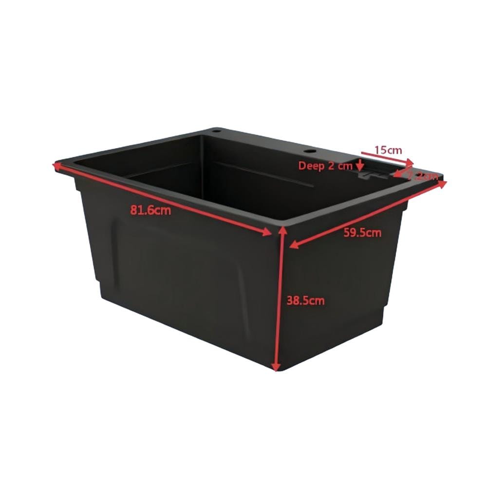 ซิงค์ขาตั้งพลาสติก 1 หลุม KUCINE PP8260 สีดำ