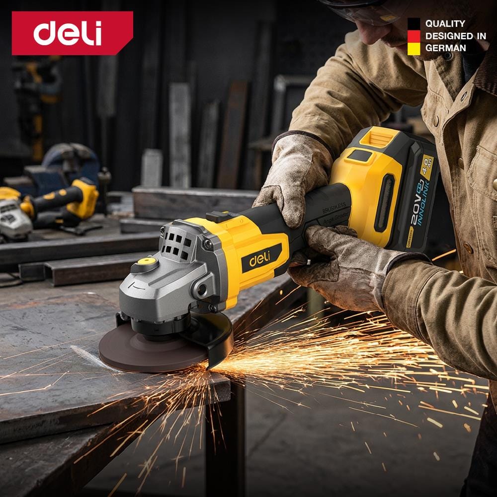 เครื่องเจียรไร้สาย (เฉพาะตัวเครื่อง) DELI EDC600Z 4 นิ้ว 20 โวลล์