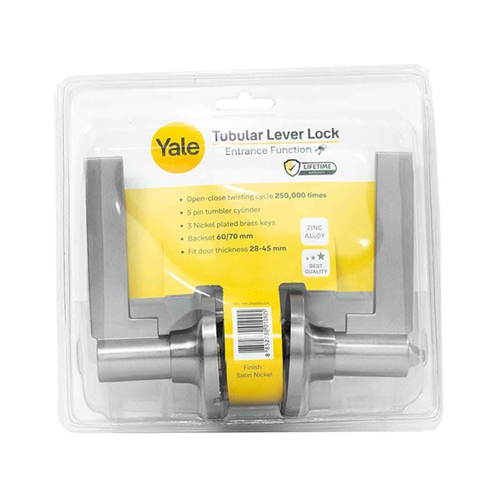 มือจับก้านโยก ห้องทั่วไป YALE YLL-YK-ZN006SN สีสเตนเลส