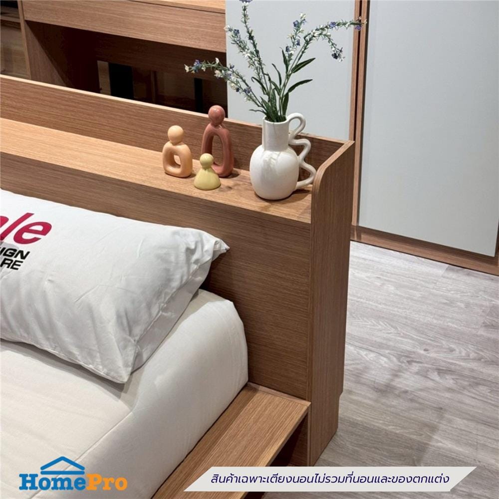 เตียง 5 ฟุต KONCEPT FURNITURE VALLIN 19253728 สีแคชชูโอ๊ค